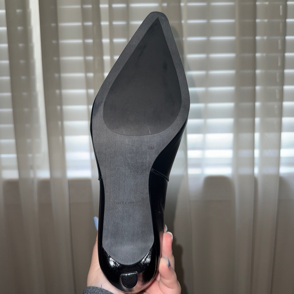 NEVER WORN Vince Camuto Black Heeled Boots with Pointed Toe - Picture 10 of 11